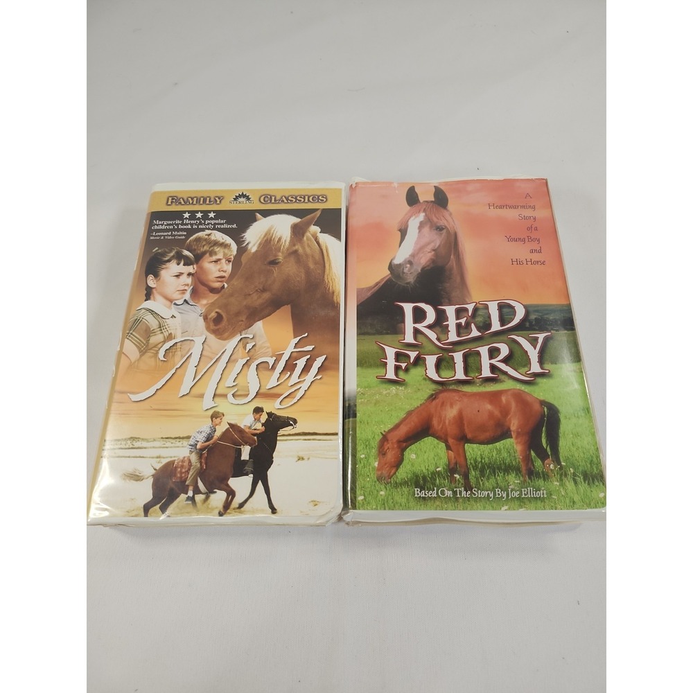 Sterling & Gemstone 2 VHS Tapes Horse Aquestrian Movies Red Fury‎ and Misty